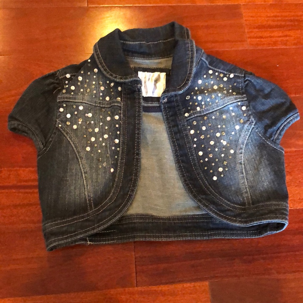 Justice Jean shrug - rhinestones - pristine